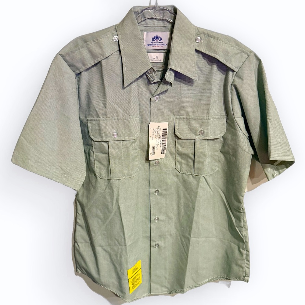DSCP Garrison Collection Green Military Uniform Button Down Shirt 16